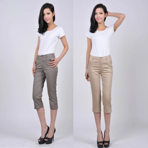 2025 summer office style slim fit comfortable cotton women pant trousers