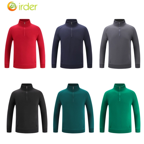 2025 waiter uniform fleece lining men women sweater solid color