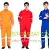 reflective strips workwear uniform for factory work builder Sanitationman