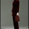 fashion high quality casual pleuche fabric double breasted women suit pant suit