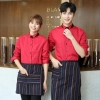 wing collar waiter wait staff shirt work uniform (with apron)