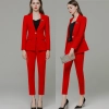 France design grace vogue easy care women pant suits uniform (blazer pant)