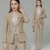 France design grace vogue easy care women pant suits uniform (blazer pant)