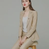 France design grace vogue easy care women pant suits uniform (blazer pant)