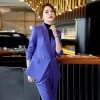 upgrade one button good fabric office lady pant suit work suits uniform