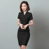 slim fit stripes women dress for office work uniform Korea style