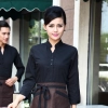 coffee bar restaurants staff uniform workwear waiter shirt waitress uniform Color waitress black shirt