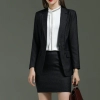 dark grey office lady workwear skirt suits sales representative uniform