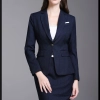 navy color dot stripes women work suits office uniform wholesale