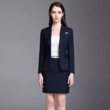 navy color dot stripes women work suits office uniform wholesale