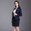 navy color dot stripes women work suits office uniform wholesale