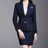 navy color dot stripes women work suits office uniform wholesale