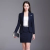 navy color dot stripes women work suits office uniform wholesale