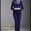 fashion high quality Air steward work uniform women pant suit