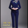 fashion high quality Air steward work uniform women pant suit