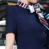 short sleeve side open flight attendant uniform jacket skirt suits