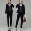 2023 corduroy fabric women work pant suit sale company staff workwear