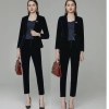 2023 corduroy fabric women work pant suit sale company staff workwear