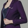 casual purple long sleeve women suits  saleswoman uniform