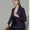 casual purple long sleeve women suits  saleswoman uniform