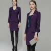 casual purple long sleeve women suits  saleswoman uniform