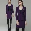 casual purple long sleeve women suits  saleswoman uniform