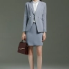 Europe style grey color fashion women interview suits sale workwear skirt suit