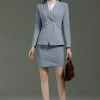 Europe style grey color fashion women interview suits sale workwear skirt suit