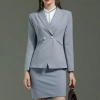 Europe style grey color fashion women interview suits sale workwear skirt suit