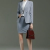 Europe style grey color fashion women interview suits sale workwear skirt suit