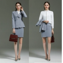 Europe style grey color fashion women interview suits sale workwear skirt suit