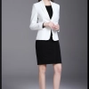 Korea style white women blazer suits slim fit black dress