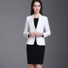 Korea style white women blazer suits slim fit black dress