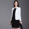 Korea style white women blazer suits slim fit black dress