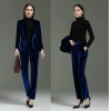 England style upgrade pleuche fabric work suit for lady work uniform