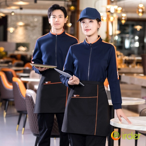 2025 new design restaurant stafff work jacket blouse uniform