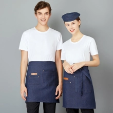 fashion denim small apron for waiter housekeeping chef