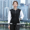 fashion high quality two bar print waiter staff jacket work uniform hotpot store