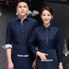 high quality printing hem tea house restaurant waiter shirt uniform working wear