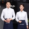 high quality printing hem tea house restaurant waiter shirt uniform working wear