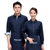 high quality printing hem tea house restaurant waiter shirt uniform working wear