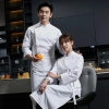 2025 invisual buttom male chef jacket uniform
