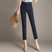 fit comfortable elastic women capri pant Office lady trousers